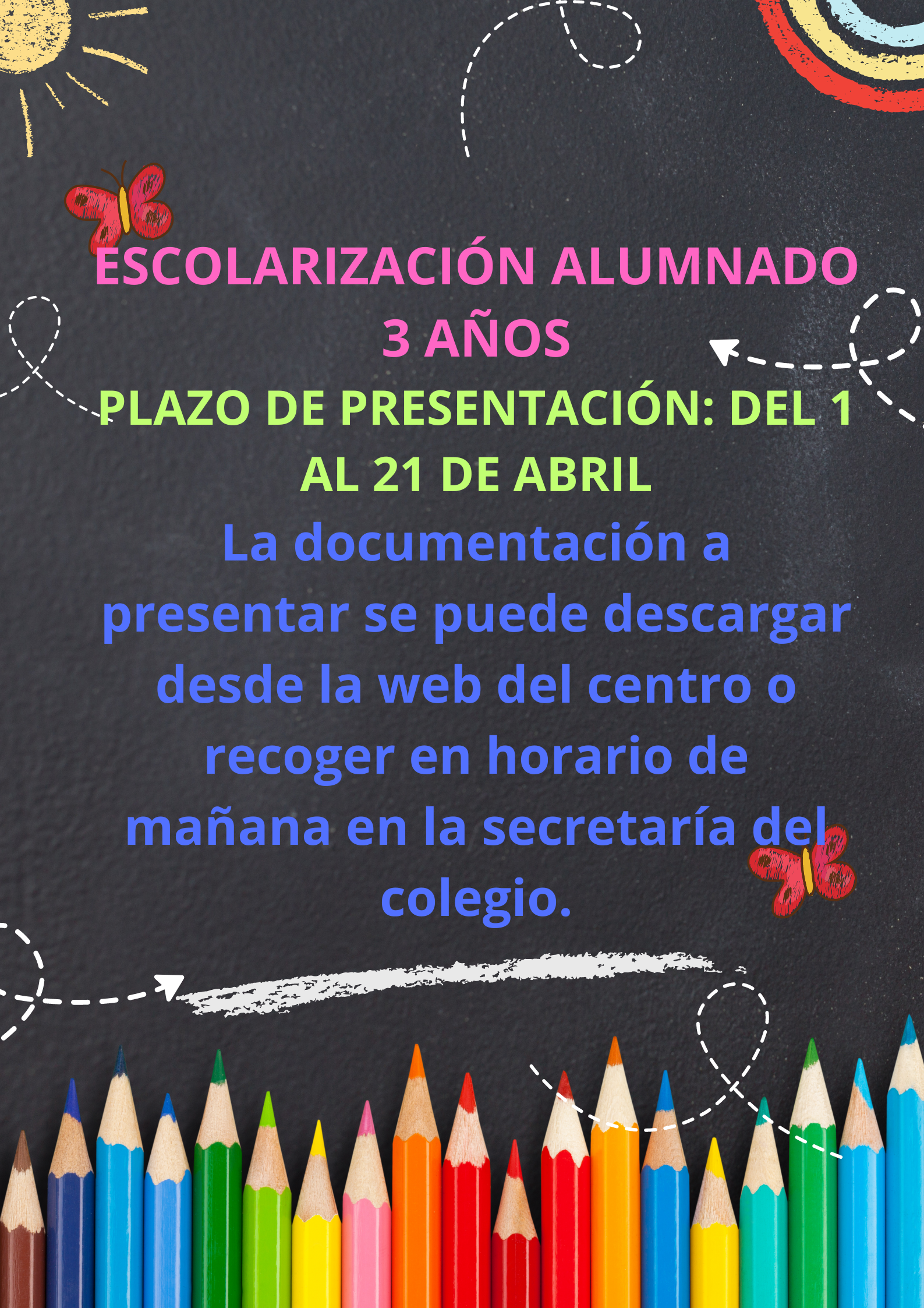CARTEL ESCOLARIZACIÓN