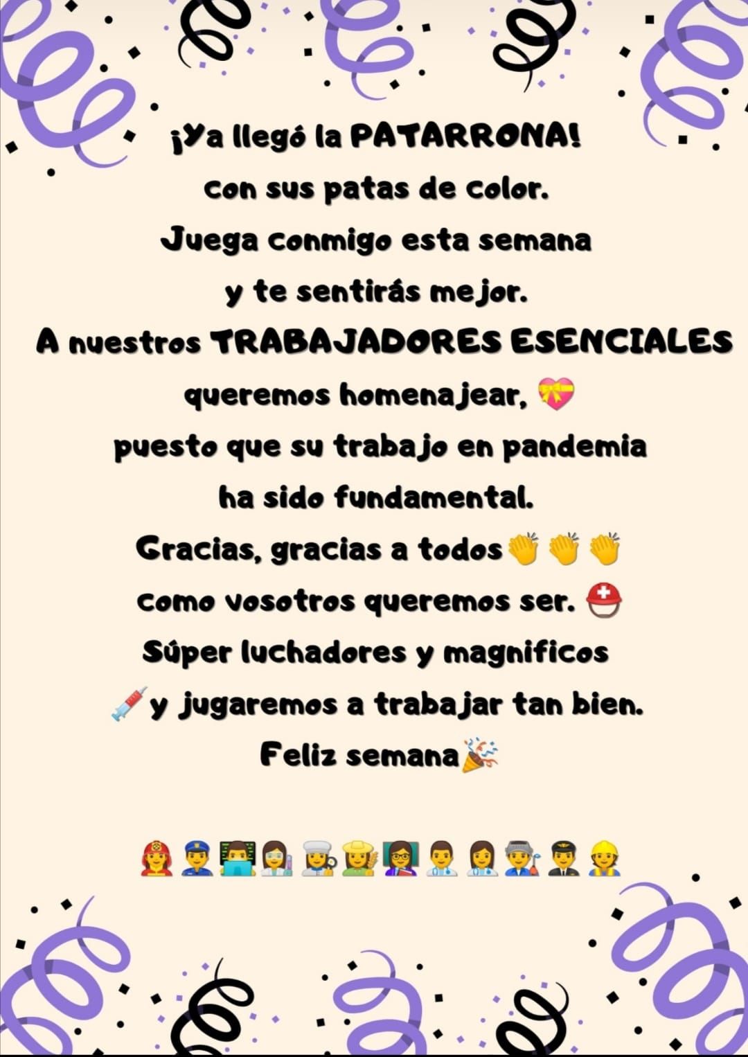 LLEGÓ LA PATARRONA